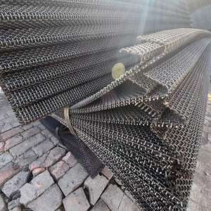 ตะแกรงสั่นสะเทือนแบบตาข่ายลวดสีดำทอ ป้องกันการกัดกร่อน พร้อมตะขอ สำหรับเหมืองถ่านหิน - Product Image 3