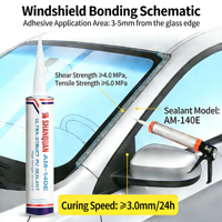 Scellant structurel en polyuréthane pour pare-brise de véhicules de trains à grande vitesse et de métros