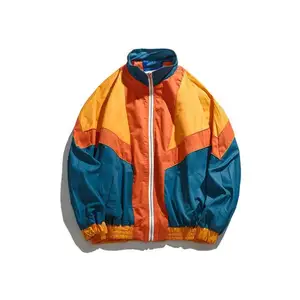 DOVEN OEM 맞춤형 남성 코트 대비 색상 스탠드 칼라 가디건 재킷 캐주얼 패션 편안한 코트 남성 의류