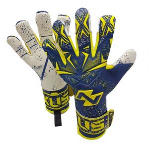 Gants de gardien de but en cuir unisexe professionnels, évacuation de l'humidité, antidérapants, pour enfants et adultes, haute qualité, utilisation en extérieur pour le football - Product Image 1