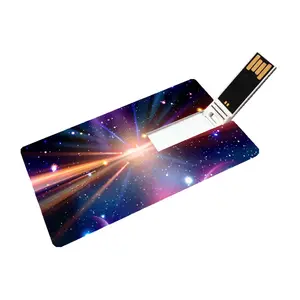 대량 1Gb 신용 카드 크기 USB 플래시 드라이브 양면에 풀 컬러 인쇄