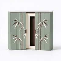 Boîte cadeau à thé à double porte magnétique personnalisée, boîte d'emballage à thé en papier rigide décorative