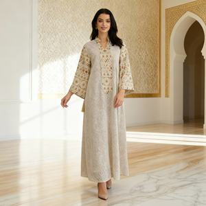 Nuevo Diseño Estilo Dubái, Vestido Largo de Tela de Alta Calidad, Modesto y Elegante con Lentejuelas, Abaya para Mujeres Musulmanas, Proveedor - Product Image 3