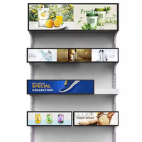 Écran publicitaire LCD ultra-large étiré pour bord de rayonnage, 24, 29, 37, 43, 48, 88 pouces
