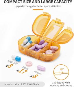 Organizador de Pastillas Semanal de Silicona ABS, 3 Tomas Diarias, 7/21 Días, Resistente a la Humedad, Estuche Portátil de Viaje para Pastillas Grandes - Product Image 3
