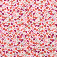 Tissu en polyester métallisé transparent teint en fil, imprimé à chaud avec des fleurs, largeur 150 cm, pour robe de poupée, chapeau, mariage
