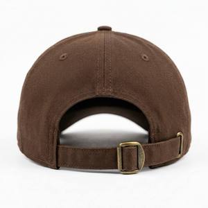 Casquette de baseball 6 panneaux marron café de qualité supérieure, en coton lavé, avec logo de marque personnalisé, casquette de papa unisexe de haute qualité, chapeau de soleil sportif, vente en gros - Product Image 3