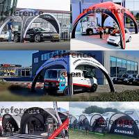 Dôme gonflable publicitaire CATC Speed Sports personnalisé, étanche, pour événements extérieurs, type pavillon araignée