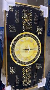 Peinture sur toile Ayatul Kursi du Coran, grande taille, <span class=keywords><strong>cadre</strong></span> en verre de porcelaine cristalline, horloge, calligraphie islamique, art mural arabe - Product Image 6