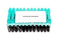 Petites pinces à linge en plastique suspendues avec ressorts métalliques, pinces à chaussettes pour le séchage domestique en intérieur ou sur balcon