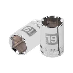 Juego de Llaves de Tubo de 6 Puntas, 19 mm, Accionamiento de 1/2'', Marca TRUPER - Product Image 1
