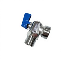 Robinet d'angle en laiton chromé forgé, manuel, ODM, pour salle de bain, usage domestique, filetage externe 1/2 3/4 pouce