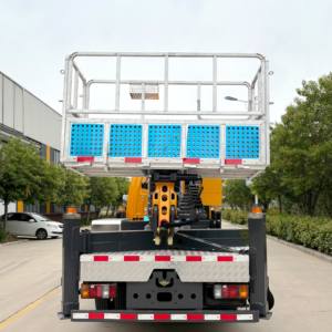 32M Elevação Hidráulica Aérea Alta Altitude Operação Bucket Truck Telescópico Braço Aéreo Plataforma Veículo - Product Image 6