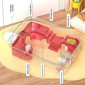 Jaula para Hámster, Casa para Mascotas, Jaula para Animales Pequeños, Fácil <span class=keywords><strong>de</strong></span> Montar, <span class=keywords><strong>de</strong></span> Acrílico, para Cobayas - Product Image 4