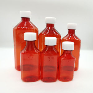 Botella Ovalada de PET de 2oz, 4oz, 8oz para Medicamentos Líquidos, <span class=keywords><strong>Jarabe</strong></span>, Medicina para la <span class=keywords><strong>Tos</strong></span>, con Serigrafía y Protección Infantil - Product Image 1