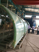 Four de fabrication de verre trempé plat et incurvé de grande taille, de type convection, en parfait état