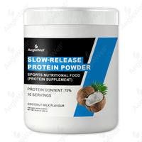 AegleWell OEM Poudre de Protéine de Caseine à Libération Lente Saveur Lait de Coco 75% Riche en Protéines Antioxydant Soutien Musculaire Nuit Entière Adulte