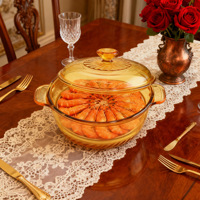 Ustensiles de cuisine, nouveau design, vente en gros, pot en verre borosilicate ambré, verrerie, casserole, micro-ondes