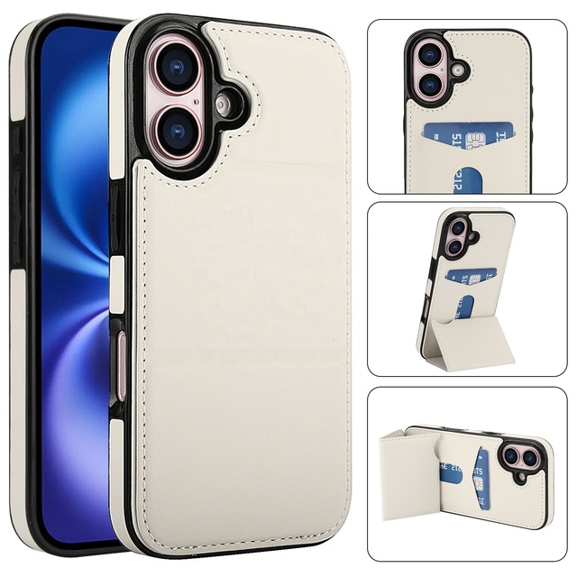 LT Pu Leather Street Fashion Wallet Crossbody Phone Case for for iPhone 18 /17 Pro Max/16/15 Pro Magnetic Card Holder Kickstand