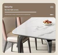 Table à manger en dalle de pierre MYUZ, écologique, pour petit appartement, usage domestique, nouvelle collection 2026, table et chaises de style moderne minimaliste