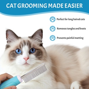 Peine Profesional para Eliminar el Pelo de Mascotas, Cepillo Desenredante de Acero Inoxidable para Perros y Gatos - Product Image 6