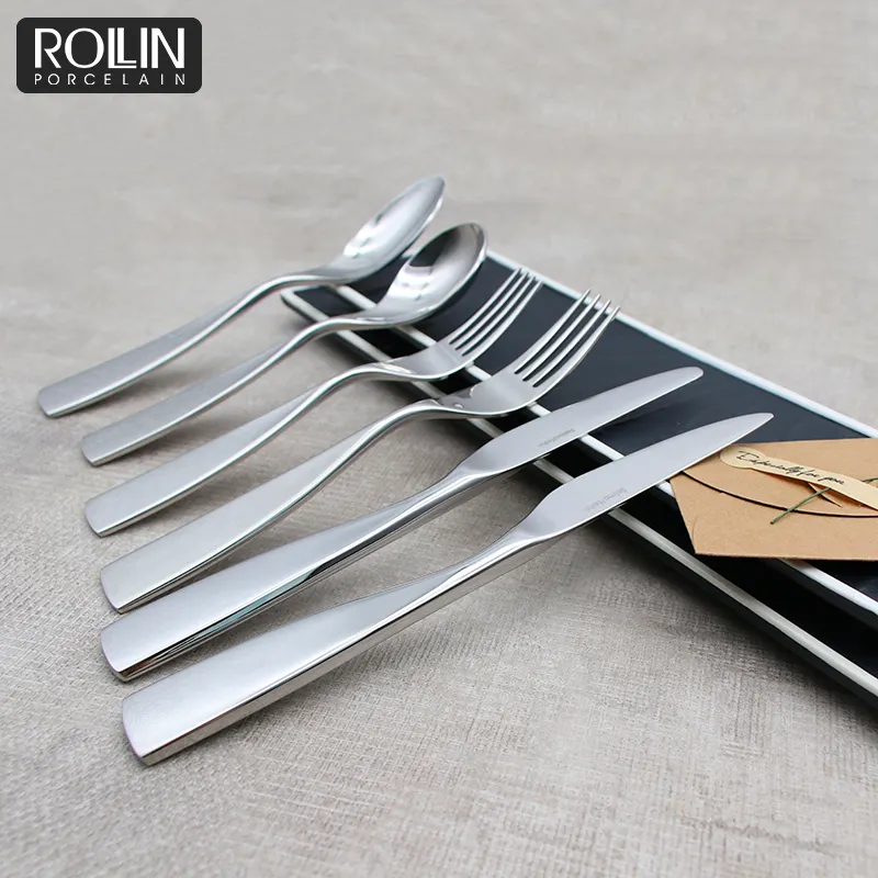 أدوات مائدة متينة من الفولاذ المقاوم للصدأ مجموعة أدوات مائدة للفنادق والمطاعم بالجملة