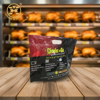 Sacs en plastique refermables résistants à la chaleur, imprimés en gravure, perforés, résistants à l'humidité, pour poulet grillé sur rôtissoire