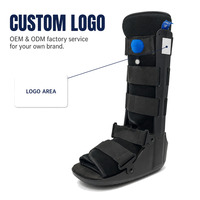 Botte de marche gonflable F4006 à hauteur du genou avec chambre à air, support orthopédique de la cheville, antidérapante et légère
