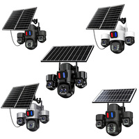 Caméra CCTV extérieure solaire haute définition à détection de mouvement PTZ, meilleure caméra CCTV solaire 4G Wifi intelligente avec vision nocturne