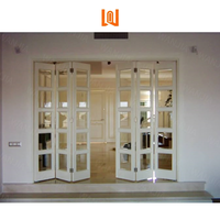 Porte pliante en verre à cadre UPVC pour maison moderne Porte pliante durable en PVC insonorisée et peu encombrante