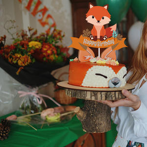 <span class=keywords><strong>Renard</strong></span> joyeux <span class=keywords><strong>anniversaire</strong></span> gâteau Topper bois Animal gâteau Pick Animal chat alpaga bébé douche gâteau décorations pour enfants fête d'<span class=keywords><strong>anniversaire</strong></span> - Product Image 3