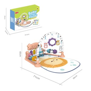 Alfombra de juego y actividades para bebés, suave, sensorial, con diseño de León Amarillo B/O, para gimnasio, con colgante. - Product Image 5