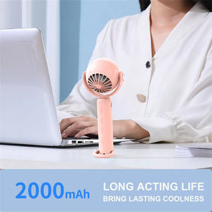 2024 más Popular 2000mAh Usb Mini soporte de escritorio refrigeración por <span class=keywords><strong>aire</strong></span> portátil recargable compresa fría ventilador de mano - Product Image 3