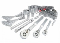 Ensemble d'outils mécaniques standard (SAE) en acier au chrome-vanadium industriel avec mallette rigide (135 pièces) - Clé dynamométrique
