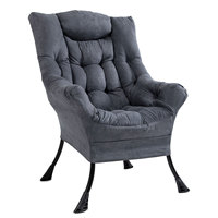 Vente en gros de fauteuil canapé moderne et doux et paresseux Fauteuil de détente confortable rembourré pour salon Fauteuil canapé à dossier haut