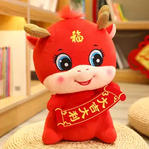 Dragon Plush Doll Chinese Style Tang Suit Dragon Plush Toy Soft Lovely Sofa Ornament New Year Gift for 2024 Playtime