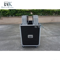 Scène portable avec flight cases, plateforme mobile, scène pliante surélevée