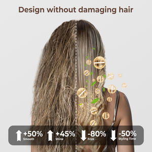 Set de Cepillo de Aire Caliente 5 en 1, Secador de Pelo de Alta Velocidad con Iones Negativos, Rizador Automático con Difusor y Cepillo Voluminizador - Product Image 4