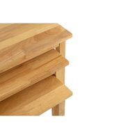 Ensemble de 3 tables basses gigognes modernes en bois durable pour petits espaces, design empilable 46x48x33cm