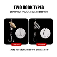 MAXSEN Leurres Métalliques Spinnerbaits 3.2g/4.8g en Tungstène pour la Pêche à la Truite, à la Perche, Leurres Spinner, Cuillères, Wobblers, Matériel de Pêche au Silure