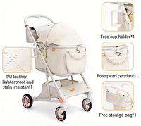 Poussette de voyage 3-en-1 tout-terrain de luxe JXB, nouvelle conception, pour chiens, chats et animaux de compagnie de petite et moyenne taille
