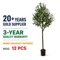 Arbre d'olivier artificiel de 1,20 m avec pot, verdure artificielle réaliste pour la décoration d'appartements, de salons et de bureaux