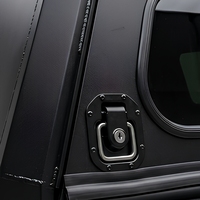 Couverture de toit rigide en alliage d'aluminium noir pour benne de camionnette T8 Hunter Double Cab Overland Camping