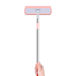 3 In 1 <b>Window</b> Floor <b>Cleaning</b> <b>Brush</b> Telescopic Rod Microfiber Stainless Steel Double Sided Eraser Household Use - Product Image 2