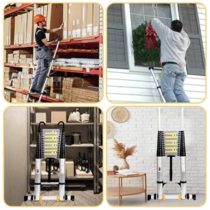 26.2ft hiện đại nhôm thép mở rộng thang Trọng lượng nhẹ telescoping thang không trượt chân cho nhà bên ngoài kho - Product Image 6