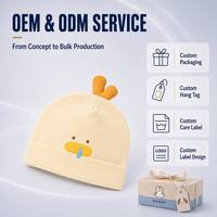 Gorro de Bebé Recién Nacido con Estampado Animal y Orejas de Animal, Gorros de Algodón Suave para Bebés, Venta al Por Mayor Directa de Fábrica, Listo para Enviar