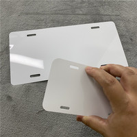 6 "X 12" Mini 3 "X 6" bricolage aluminium blanc simple face Pvc masqué métal moto Sublimation plaques d'immatriculation en aluminium