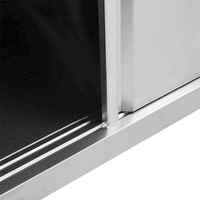 Peralatan Restoran GAOYA GYT21 304 OEM, Meja Kerja Dapur Komersial Modern Kabinet Stainless Steel dengan Pintu Geser Anti Cipratan