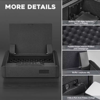 Boîte de verrouillage d'empreintes digitales pistolet armoire boîte serrure sécurisé coffre-fort d'empreintes digitales pistolet coffre-fort pour camion à domicile couvercle d'ouverture automatique