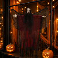 Décorations d'Halloween SIPKLR : Fantôme suspendu effrayant, accessoires sinistres pour maison hantée, décoration de jardin extérieur, fantôme effrayant de 50 pouces